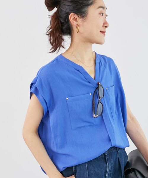 le.coeur blanc / ルクールブラン シャツ・ブラウス | 《手洗い可能》リネンライクフロントポケットシャツ | 詳細5