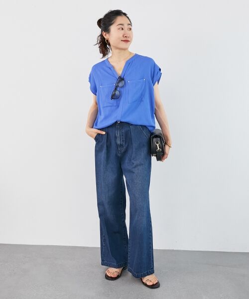 le.coeur blanc / ルクールブラン シャツ・ブラウス | 《手洗い可能》リネンライクフロントポケットシャツ | 詳細8