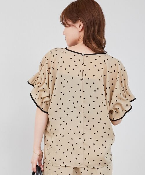 le.coeur blanc / ルクールブラン シャツ・ブラウス | リネンライクスラブドットギャザーブラウス | 詳細13