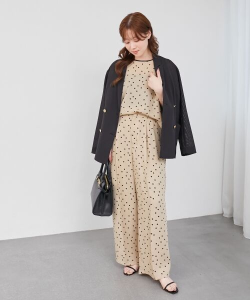 le.coeur blanc / ルクールブラン シャツ・ブラウス | リネンライクスラブドットギャザーブラウス | 詳細15