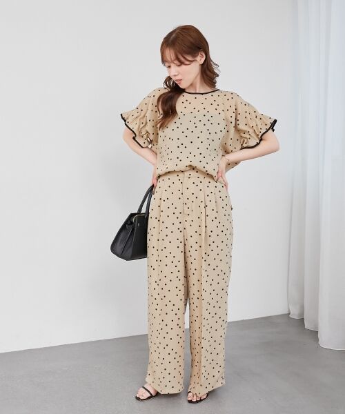 le.coeur blanc / ルクールブラン シャツ・ブラウス | リネンライクスラブドットギャザーブラウス | 詳細16