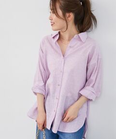 le.coeur blanc / ルクールブラン シャツ・ブラウス | 《さらっとした着心地》コットン麻オーバーシャツ