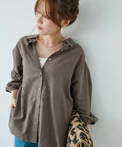 le.coeur blanc / ルクールブラン シャツ・ブラウス | 《さらっとした着心地》コットン麻オーバーシャツ