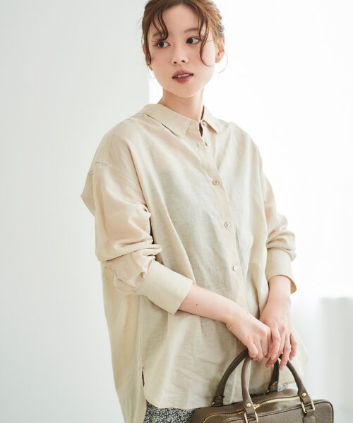 le.coeur blanc / ルクールブラン シャツ・ブラウス | 《さらっとした着心地》コットン麻オーバーシャツ | 詳細2