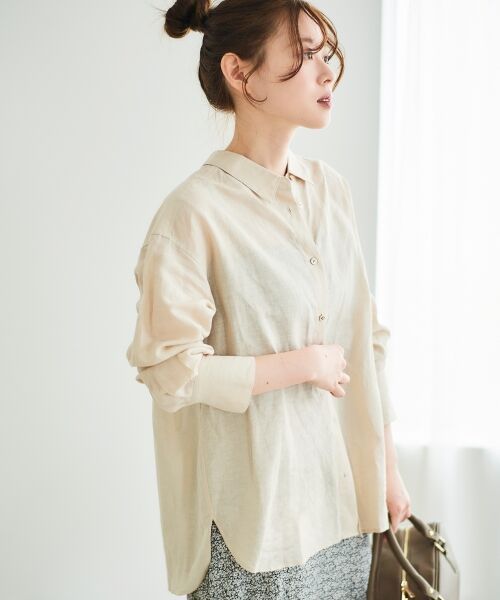 le.coeur blanc / ルクールブラン シャツ・ブラウス | 《さらっとした着心地》コットン麻オーバーシャツ | 詳細3