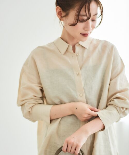 le.coeur blanc / ルクールブラン シャツ・ブラウス | 《さらっとした着心地》コットン麻オーバーシャツ | 詳細4