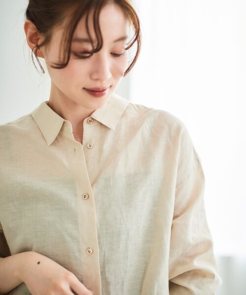 le.coeur blanc / ルクールブラン シャツ・ブラウス | 《さらっとした着心地》コットン麻オーバーシャツ | 詳細5