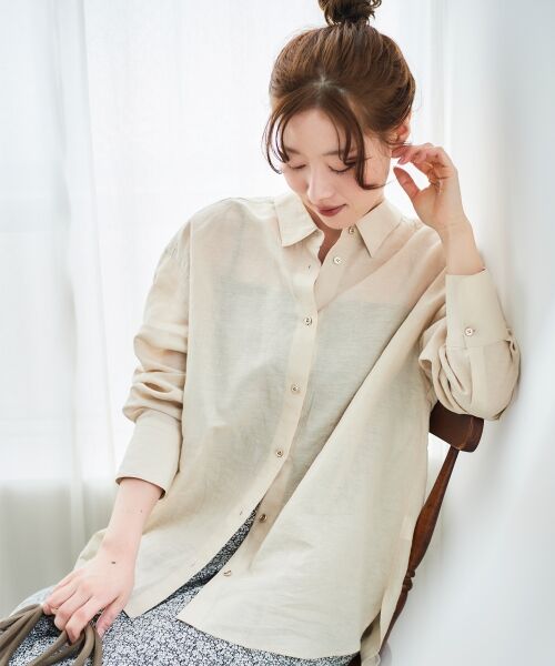 le.coeur blanc / ルクールブラン シャツ・ブラウス | 《さらっとした着心地》コットン麻オーバーシャツ | 詳細7