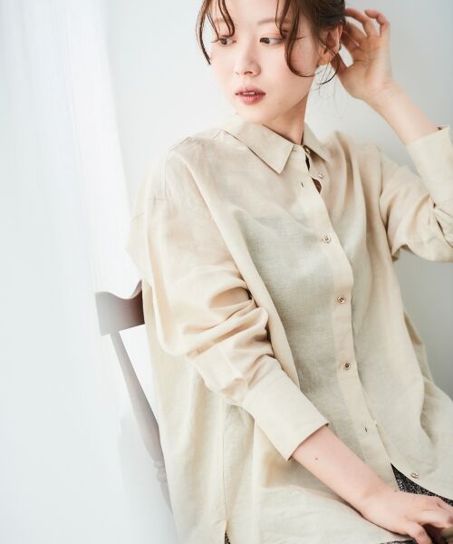 le.coeur blanc / ルクールブラン シャツ・ブラウス | 《さらっとした着心地》コットン麻オーバーシャツ | 詳細8