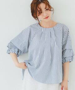 le.coeur blanc / ルクールブラン シャツ・ブラウス | ストライプタックスリーブブラウス