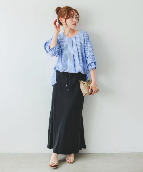 le.coeur blanc / ルクールブラン シャツ・ブラウス | ストライプタックスリーブブラウス | 詳細6