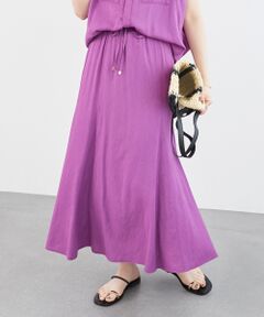 le.coeur blanc / ルクールブラン ロング・マキシ丈スカート | 《リラクシーな履き心地》リネンライクマーメイドスカート