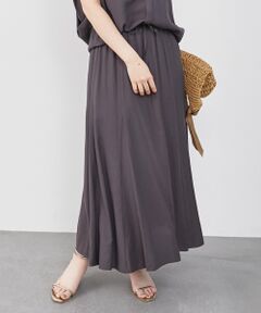 le.coeur blanc / ルクールブラン ロング・マキシ丈スカート | 《リラクシーな履き心地》リネンライクマーメイドスカート