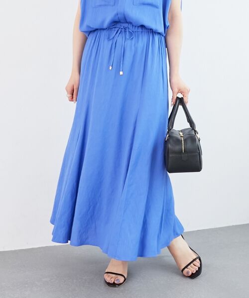 le.coeur blanc / ルクールブラン ロング・マキシ丈スカート | 《リラクシーな履き心地》リネンライクマーメイドスカート | 詳細14