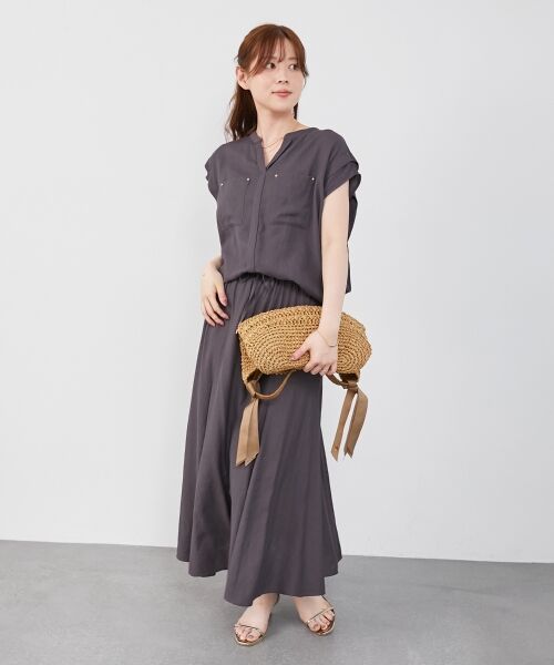 le.coeur blanc / ルクールブラン ロング・マキシ丈スカート | 《リラクシーな履き心地》リネンライクマーメイドスカート | 詳細20