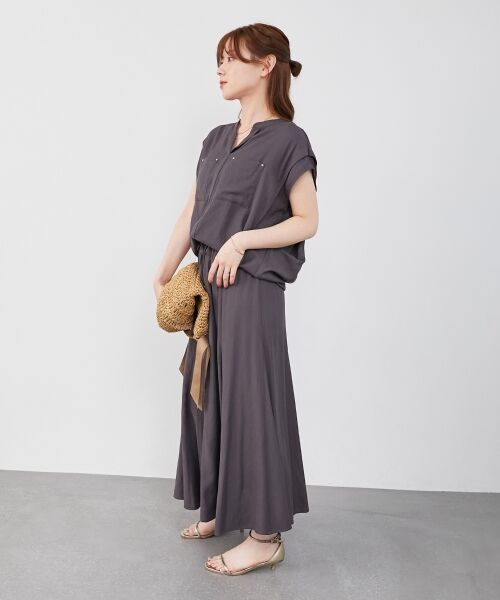 le.coeur blanc / ルクールブラン ロング・マキシ丈スカート | 《リラクシーな履き心地》リネンライクマーメイドスカート | 詳細21