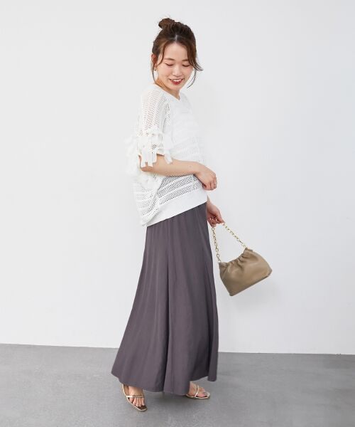 le.coeur blanc / ルクールブラン ロング・マキシ丈スカート | 《リラクシーな履き心地》リネンライクマーメイドスカート | 詳細26