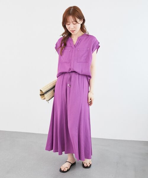 le.coeur blanc / ルクールブラン ロング・マキシ丈スカート | 《リラクシーな履き心地》リネンライクマーメイドスカート | 詳細3