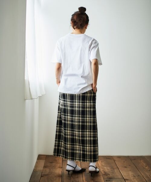 le.coeur blanc / ルクールブラン ロング・マキシ丈スカート | カラミチェックストレートスカート | 詳細26