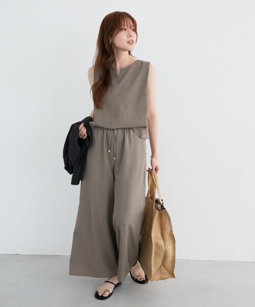 le.coeur blanc / ルクールブラン サロペット・オールインワン | リネンライクオールインワン | 詳細3