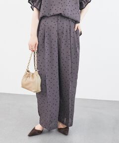 le.coeur blanc / ルクールブラン その他パンツ | リネンライクスラブドットタックパンツ