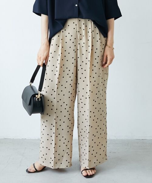 le.coeur blanc / ルクールブラン その他パンツ | リネンライクスラブドットタックパンツ | 詳細11