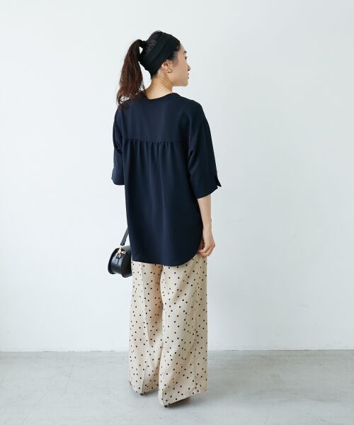 le.coeur blanc / ルクールブラン その他パンツ | リネンライクスラブドットタックパンツ | 詳細15