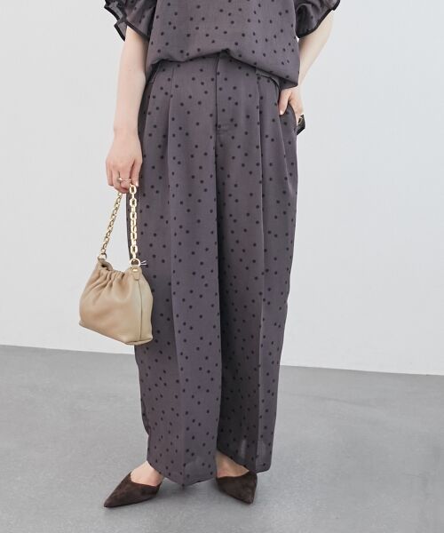 le.coeur blanc / ルクールブラン その他パンツ | リネンライクスラブドットタックパンツ | 詳細2