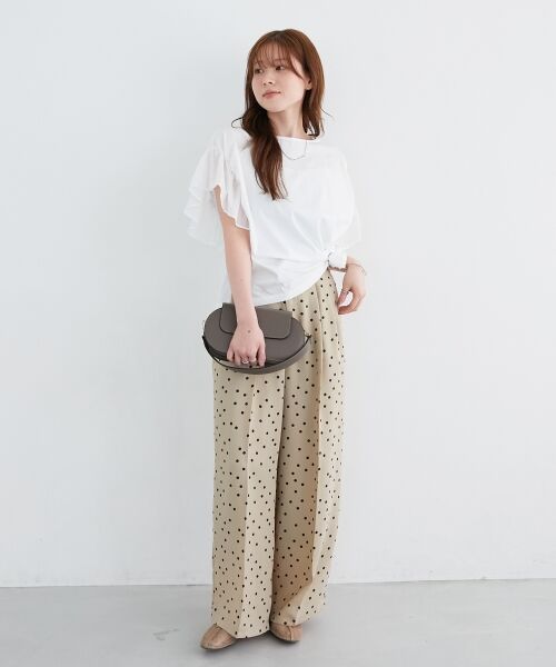 le.coeur blanc / ルクールブラン その他パンツ | リネンライクスラブドットタックパンツ | 詳細20