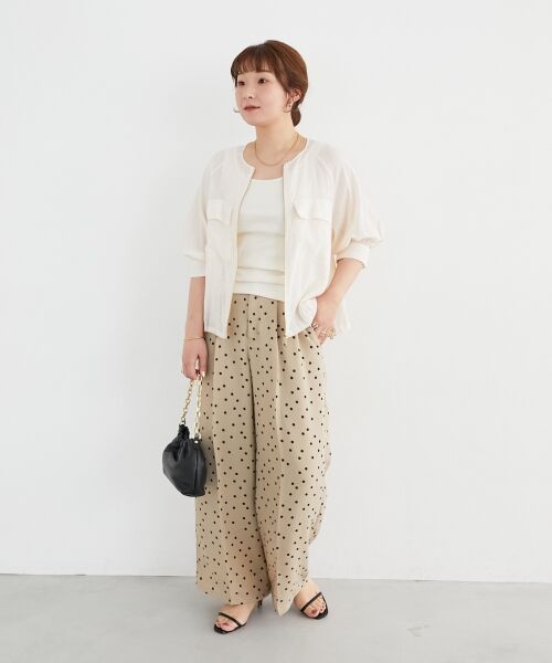 le.coeur blanc / ルクールブラン その他パンツ | リネンライクスラブドットタックパンツ | 詳細22