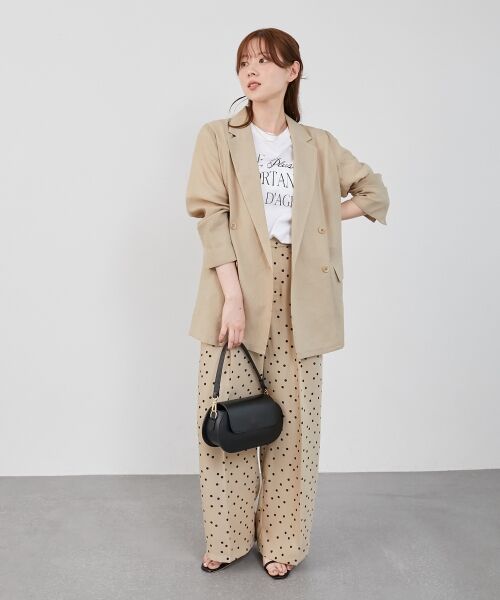 le.coeur blanc / ルクールブラン その他パンツ | リネンライクスラブドットタックパンツ | 詳細27