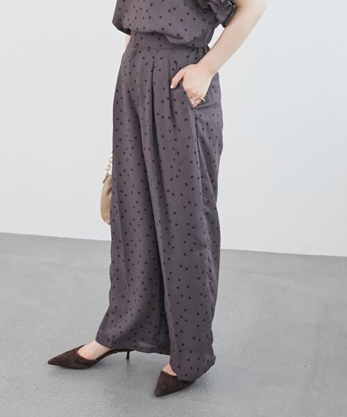 le.coeur blanc / ルクールブラン その他パンツ | リネンライクスラブドットタックパンツ | 詳細4