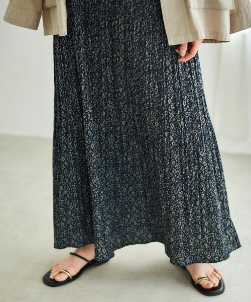 le.coeur blanc / ルクールブラン ロング・マキシ丈ワンピース | フラワープリントプリーツキャミワンピース | 詳細10