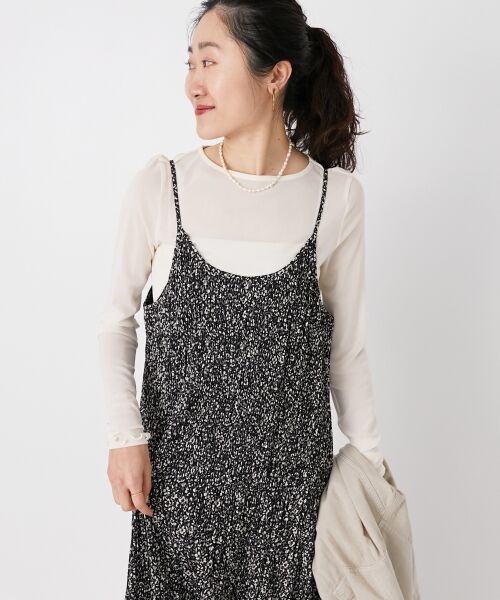 le.coeur blanc / ルクールブラン ロング・マキシ丈ワンピース | フラワープリントプリーツキャミワンピース | 詳細18