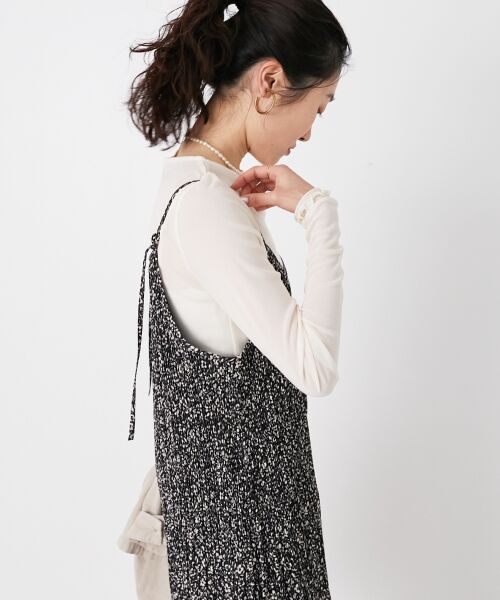 le.coeur blanc / ルクールブラン ロング・マキシ丈ワンピース | フラワープリントプリーツキャミワンピース | 詳細19