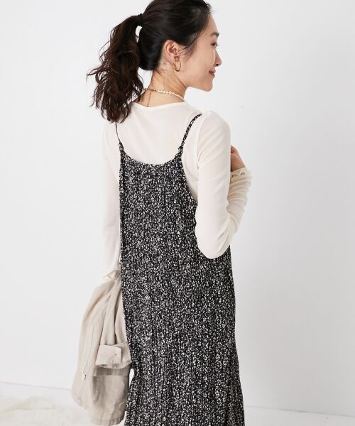 le.coeur blanc / ルクールブラン ロング・マキシ丈ワンピース | フラワープリントプリーツキャミワンピース | 詳細20