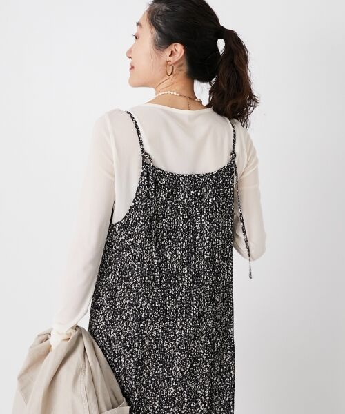 le.coeur blanc / ルクールブラン ロング・マキシ丈ワンピース | フラワープリントプリーツキャミワンピース | 詳細21