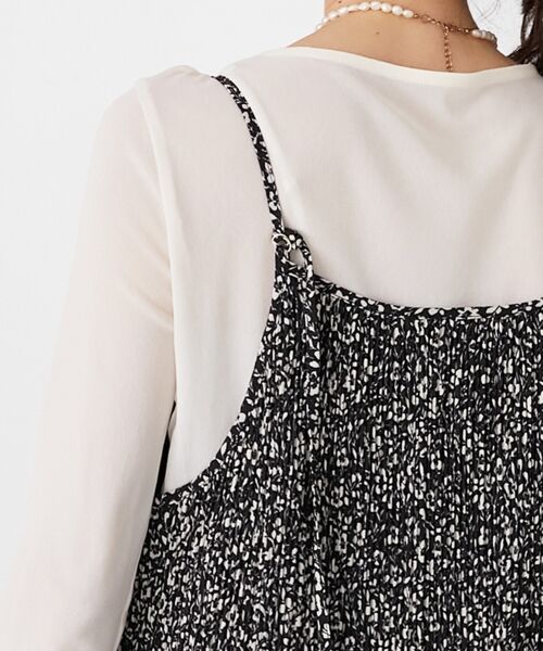 le.coeur blanc / ルクールブラン ロング・マキシ丈ワンピース | フラワープリントプリーツキャミワンピース | 詳細22