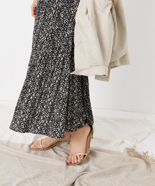 le.coeur blanc / ルクールブラン ロング・マキシ丈ワンピース | フラワープリントプリーツキャミワンピース | 詳細23