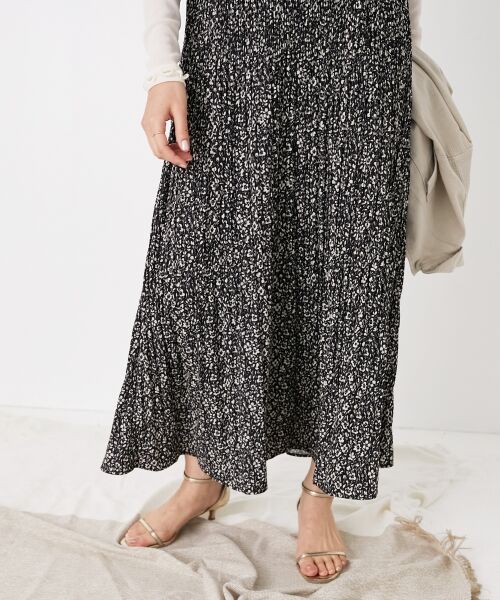 le.coeur blanc / ルクールブラン ロング・マキシ丈ワンピース | フラワープリントプリーツキャミワンピース | 詳細24