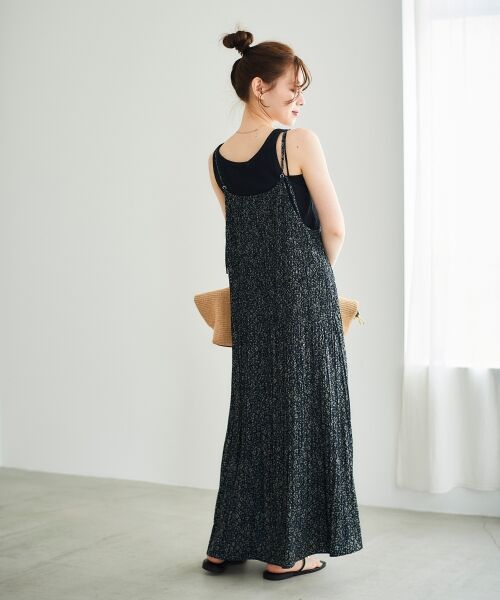 le.coeur blanc / ルクールブラン ロング・マキシ丈ワンピース | フラワープリントプリーツキャミワンピース | 詳細7