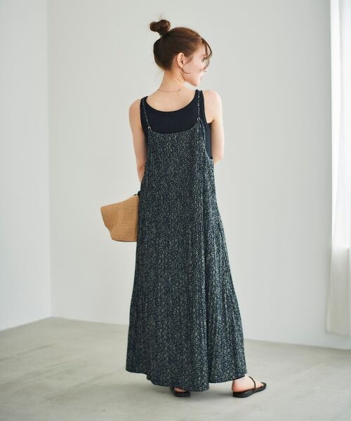 le.coeur blanc / ルクールブラン ロング・マキシ丈ワンピース | フラワープリントプリーツキャミワンピース | 詳細8