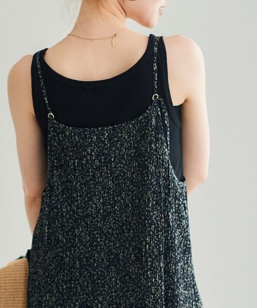 le.coeur blanc / ルクールブラン ロング・マキシ丈ワンピース | フラワープリントプリーツキャミワンピース | 詳細9