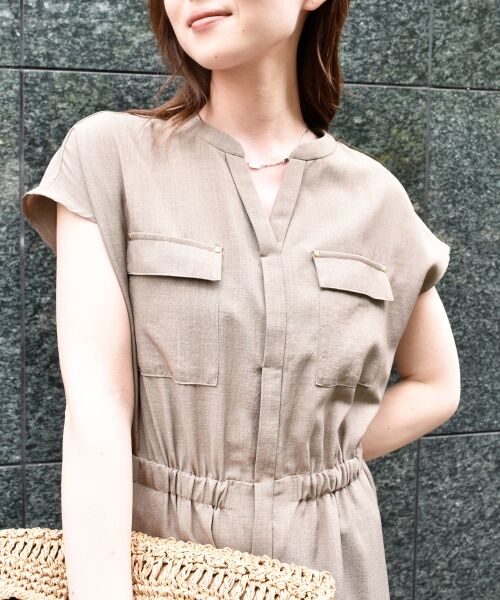 le.coeur blanc / ルクールブラン ロング・マキシ丈ワンピース | 《体型カバーが叶う◎》サップタンブラーウエストギャザーワンピース | 詳細13