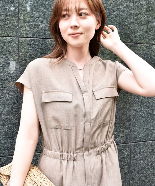 le.coeur blanc / ルクールブラン ロング・マキシ丈ワンピース | 《体型カバーが叶う◎》サップタンブラーウエストギャザーワンピース | 詳細15