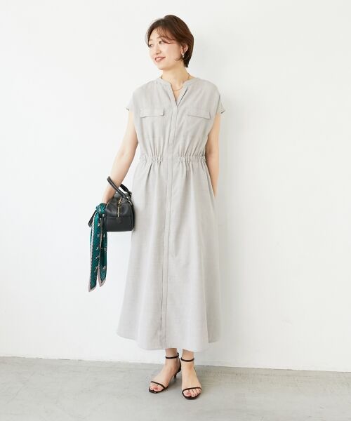 le.coeur blanc / ルクールブラン ロング・マキシ丈ワンピース | 《体型カバーが叶う◎》サップタンブラーウエストギャザーワンピース | 詳細21