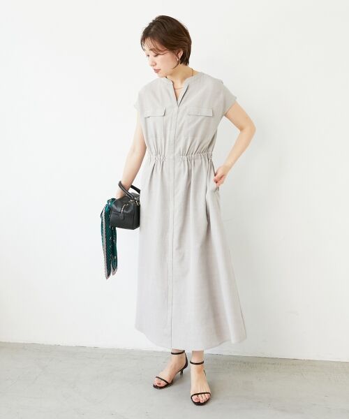 le.coeur blanc / ルクールブラン ロング・マキシ丈ワンピース | 《体型カバーが叶う◎》サップタンブラーウエストギャザーワンピース | 詳細24