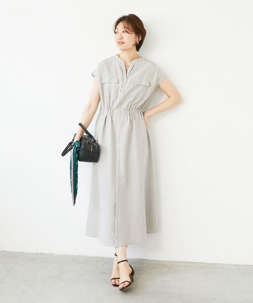 le.coeur blanc / ルクールブラン ロング・マキシ丈ワンピース | 《体型カバーが叶う◎》サップタンブラーウエストギャザーワンピース | 詳細26