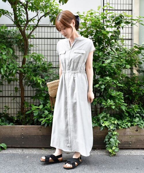 le.coeur blanc / ルクールブラン ロング・マキシ丈ワンピース | 《体型カバーが叶う◎》サップタンブラーウエストギャザーワンピース | 詳細28