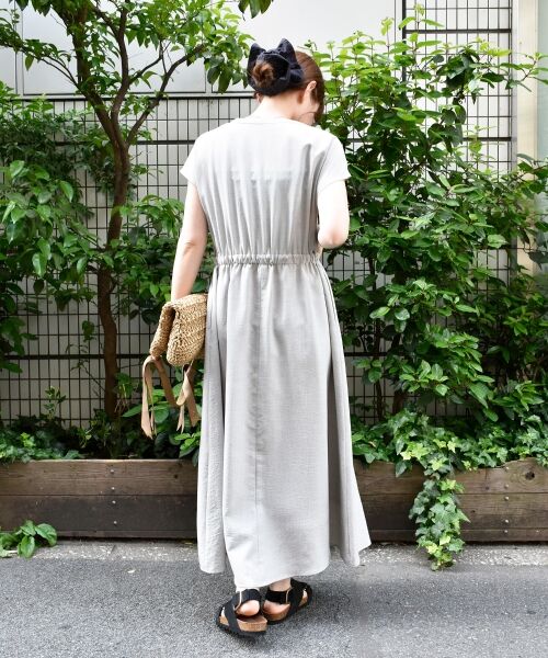 le.coeur blanc / ルクールブラン ロング・マキシ丈ワンピース | 《体型カバーが叶う◎》サップタンブラーウエストギャザーワンピース | 詳細30